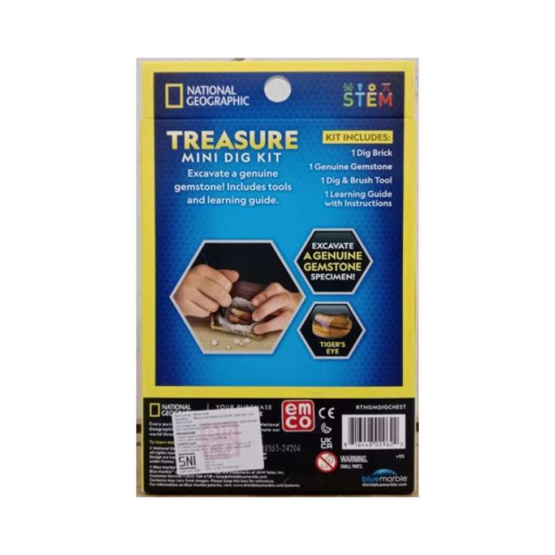 Kit De Fouille Mini Trésor National Geographic – Découverte Surprise De Pyrite, Aragonite Ou œil De Tigre, Pour Enfants Dès 8 Ans