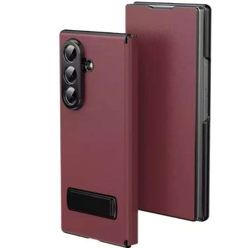 Case Samsung Galaxy Z Fold Fold7 SNAPFIT Luxury Magnetic Flip Leather  Stand Holder Back Cover Protective Cover Casing