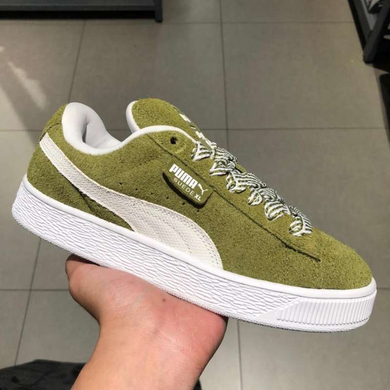 PUMA Sepatu Sneakers Kasual Suede Xl Soft Wns Olive Green- White 396381 01