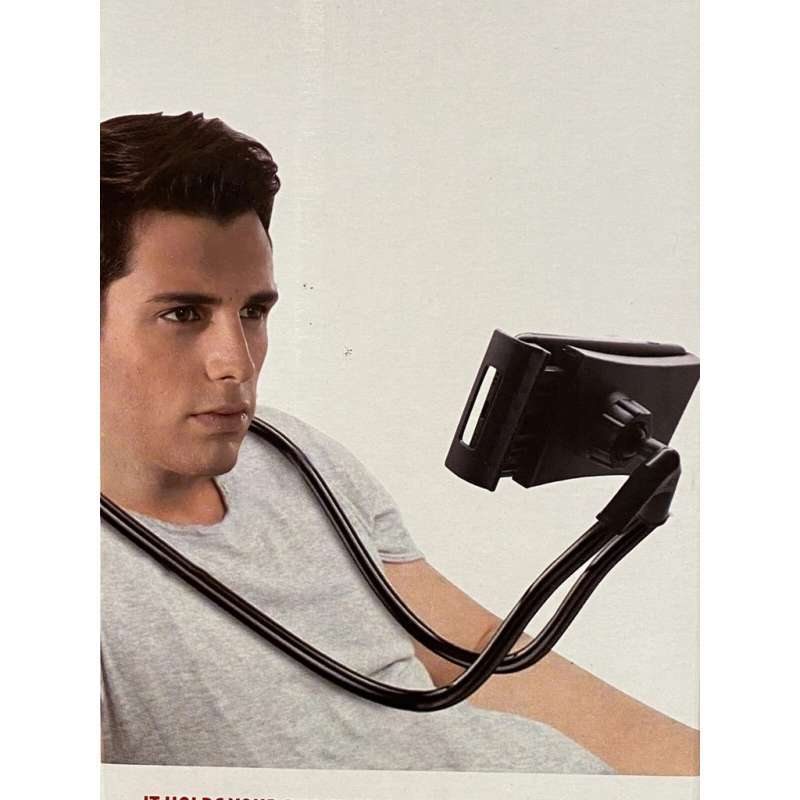 Leher Flexible Neck Phone Holder Silver Tech Lazy Neck Flexible
