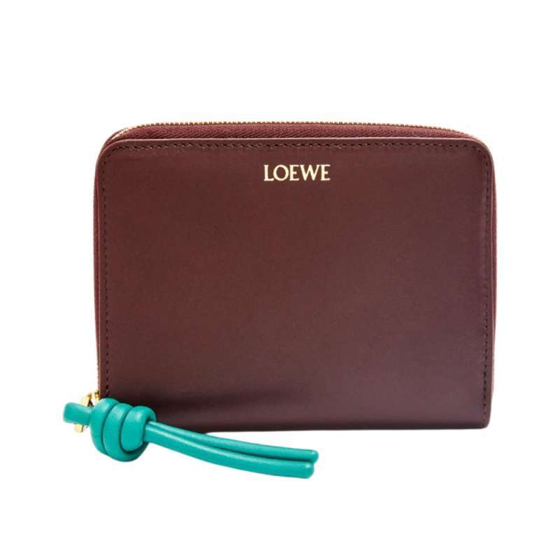 LOMEI Zipper Compact Wallet lowman Mini Zipper Wallet - Camel