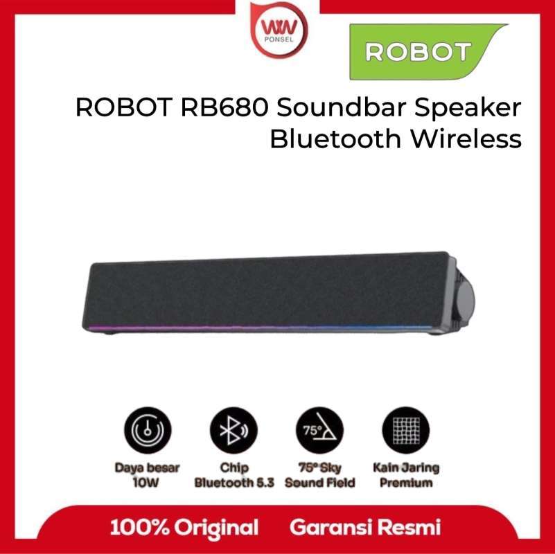 Robot RB680 Soundbar Speaker Bluetooth Wireless Sky Sound Field 75 Dual  Connection Ultra With RGB Light Design