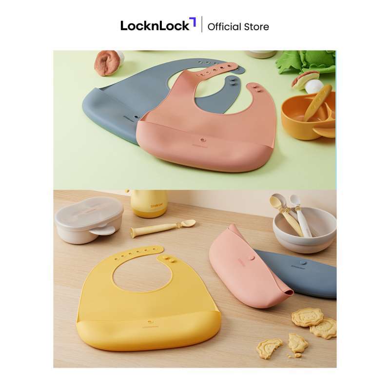 LocknLock Little Luv Silicone Feeding Bib LBB430