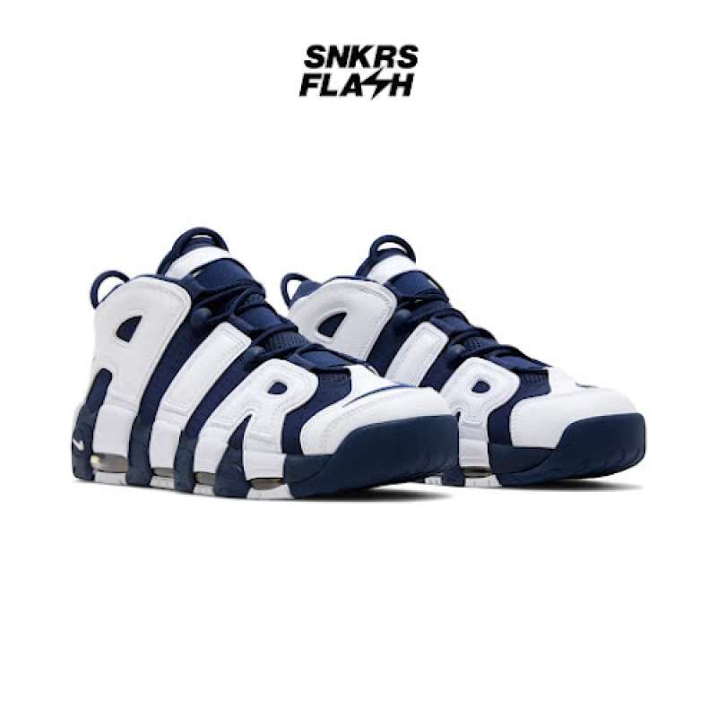 Promo Sepatu Sneakers Pria Nike Air More Uptempo 96 White Midnight