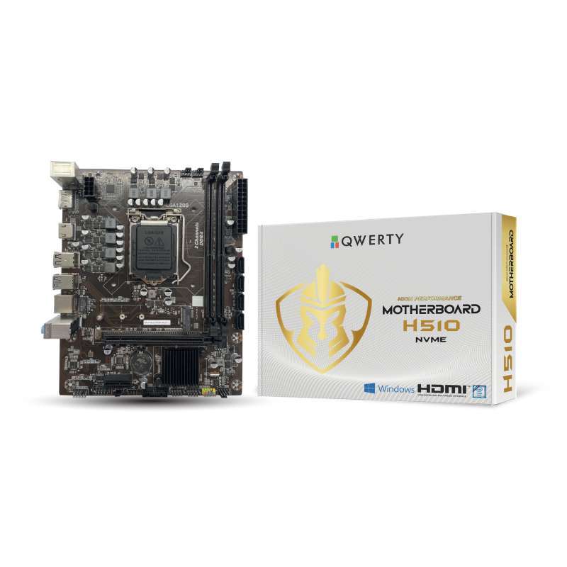 Promo Qwerty Motherboard H510 Nvme Socket Lga 1700 Ddr4 Gen 10/11 Intel ...
