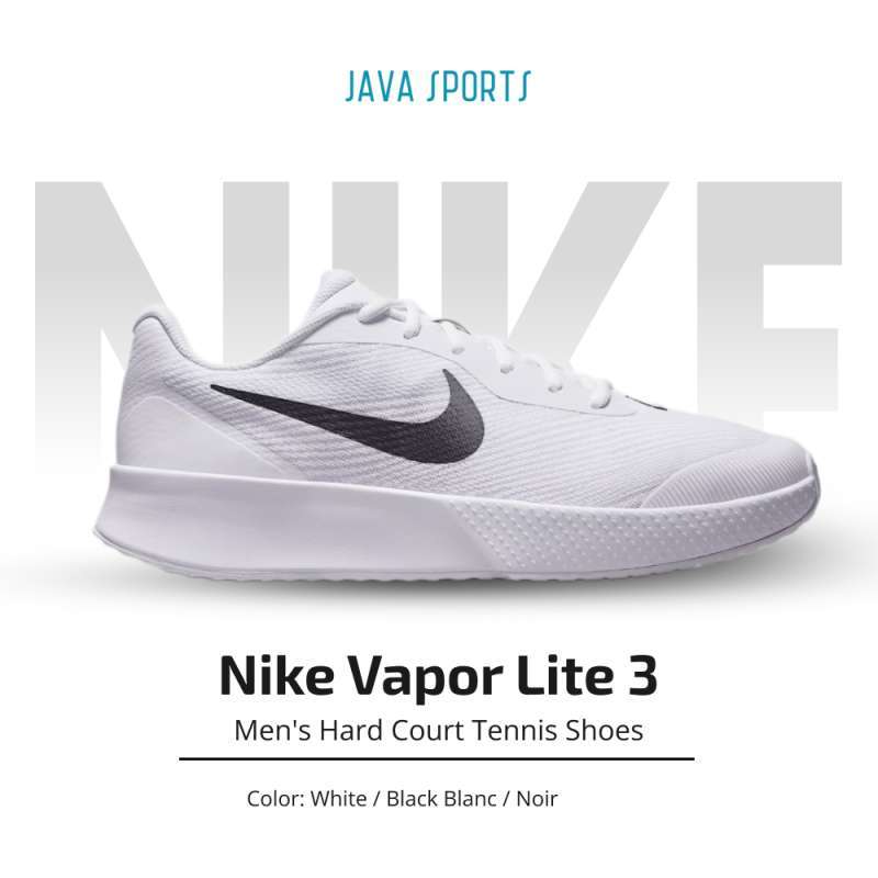 Sepatu Tenis Nike Vapor Lite Original Tennis Shoe FZ2155-101 White  Black Blanc Noir