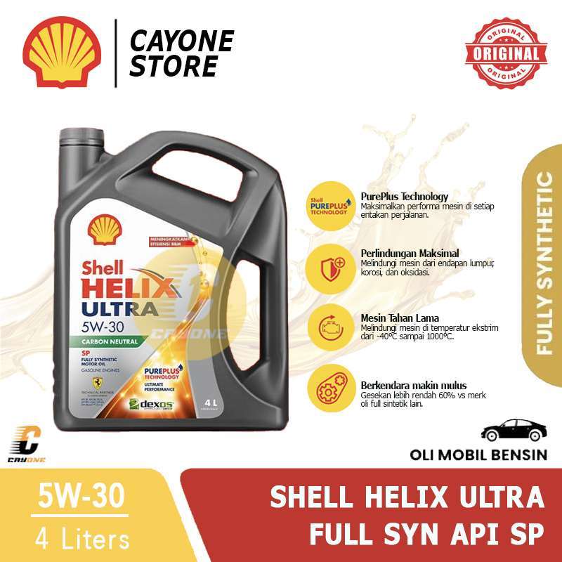 Jual Shell Oli Mobil Helix Ultra Full Synthetic 5w-30 Api Sp 4 L