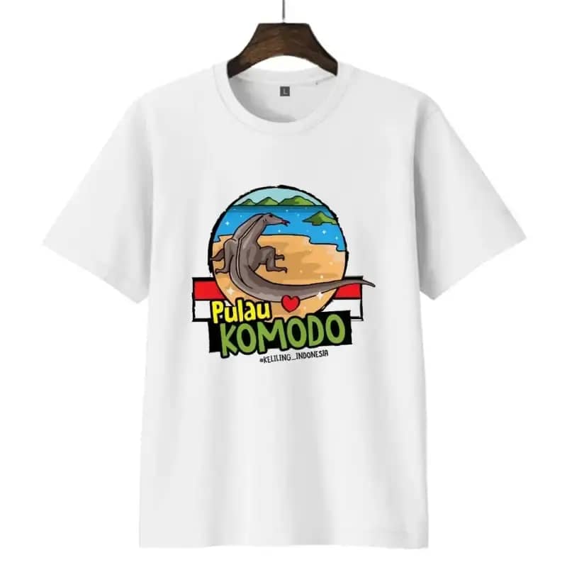 Jual Kaos Tshirt Baju Murah Combed 30 Distro Pulau Komodo Labuan
