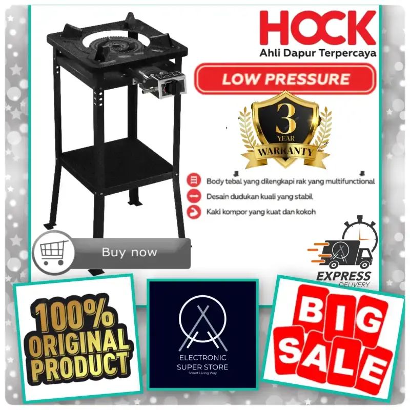 Hock Rak Promo Hock Kompor Gas Hc-101tl Hc101tl Hc 101tl Rack Series Kompor Gas ...