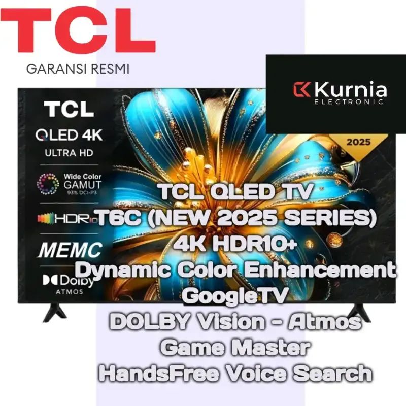 Jual Tcl 43t6c 4k Qled Google Tv 43 Inch 2025 Series Di Seller