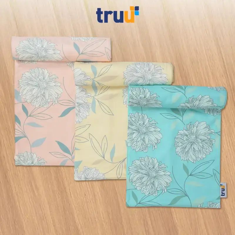 Promo Truu Table Runner Chrysantemum Peach Tr.tr008 Twill 200x30 Cm ...