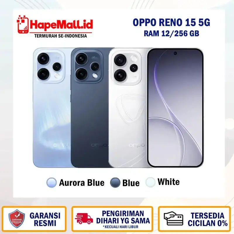 Promo OPPO Reno 15 12/256 GB 5g Garansi Resmi OPPO Indonesia