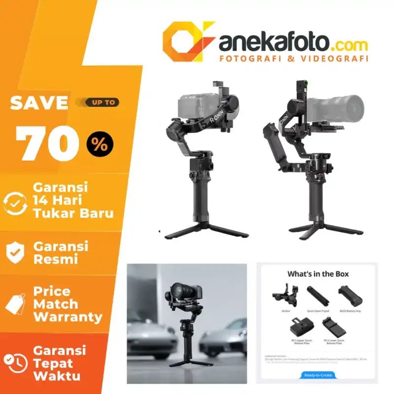 Promo Dji Rs 5 Gimbal Stabilizer Camera Dji Rs5 Combo Rs-5 Gimbal ...