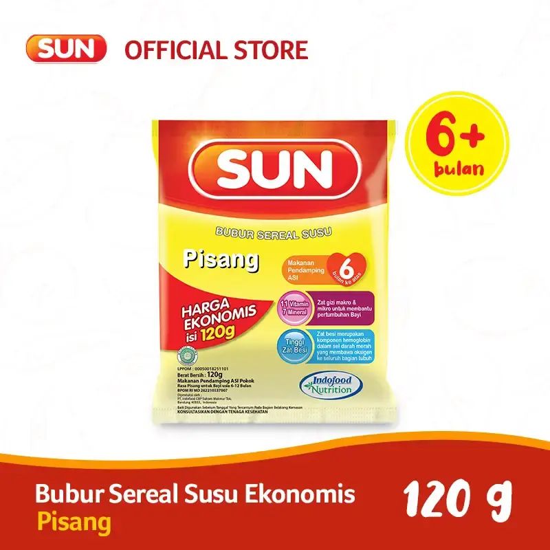 Promo [24 Pcs / Carton] - Sun Ekonomis Bubur Sereal Susu Pisang 120 G ...