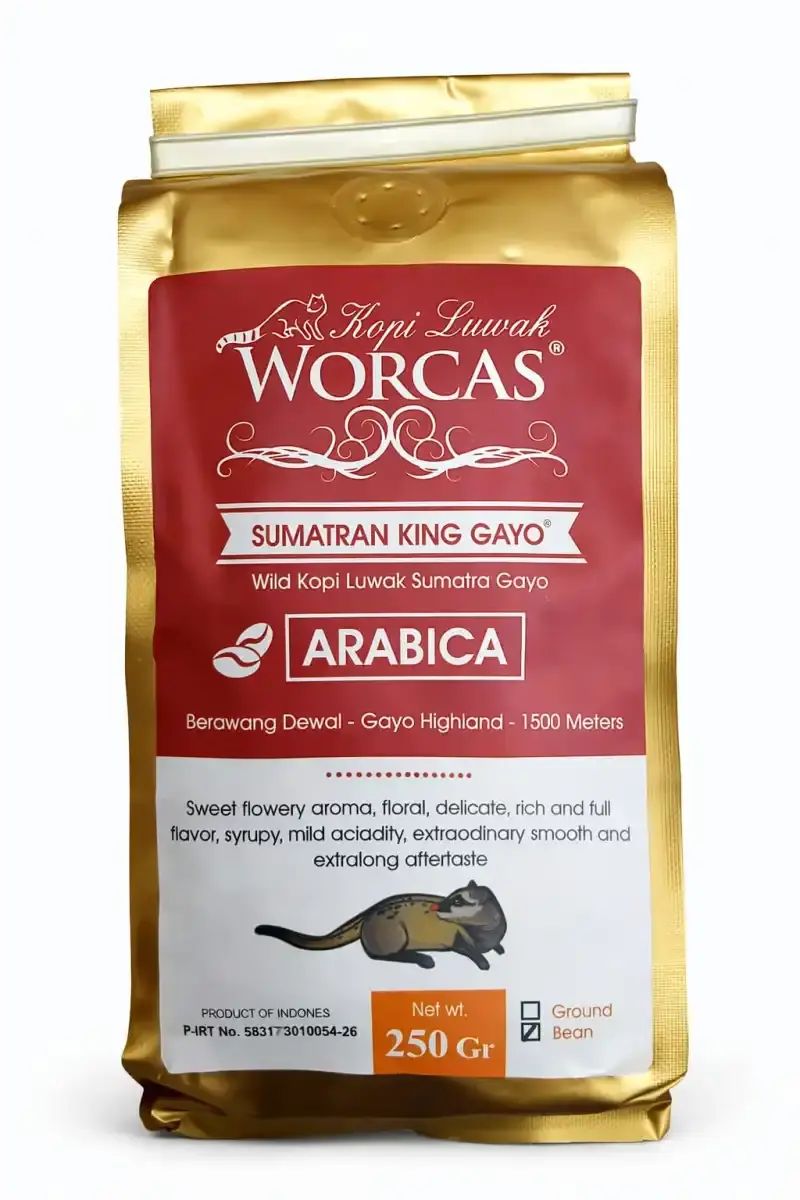 Jual Worcas Kopi Luwak Liar Sumatran King Gayo 250gr Di Seller Qq