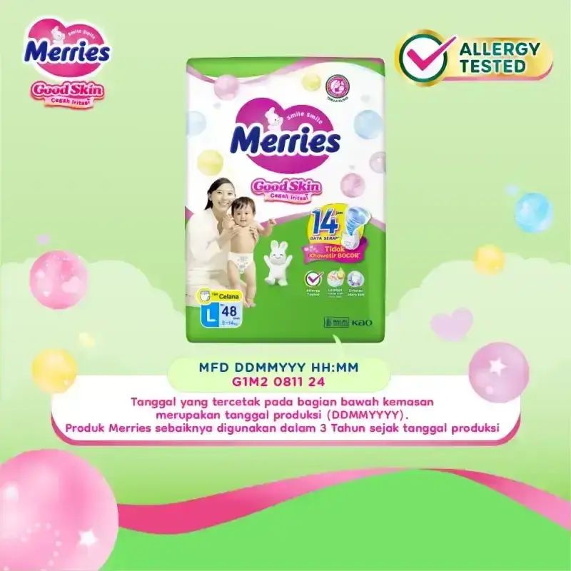 Promo Bandung - Merries Pants Good Skin Ultra Jumbo L 48 Popok Bayi ...