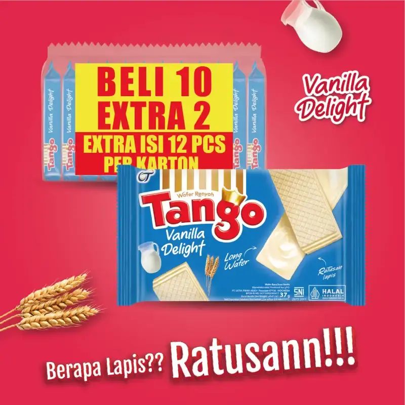 Promo [wafer 2 Ribu] Tango Wafer Long Size 37 Gram Isi 12 Pcs [1 Karton ...