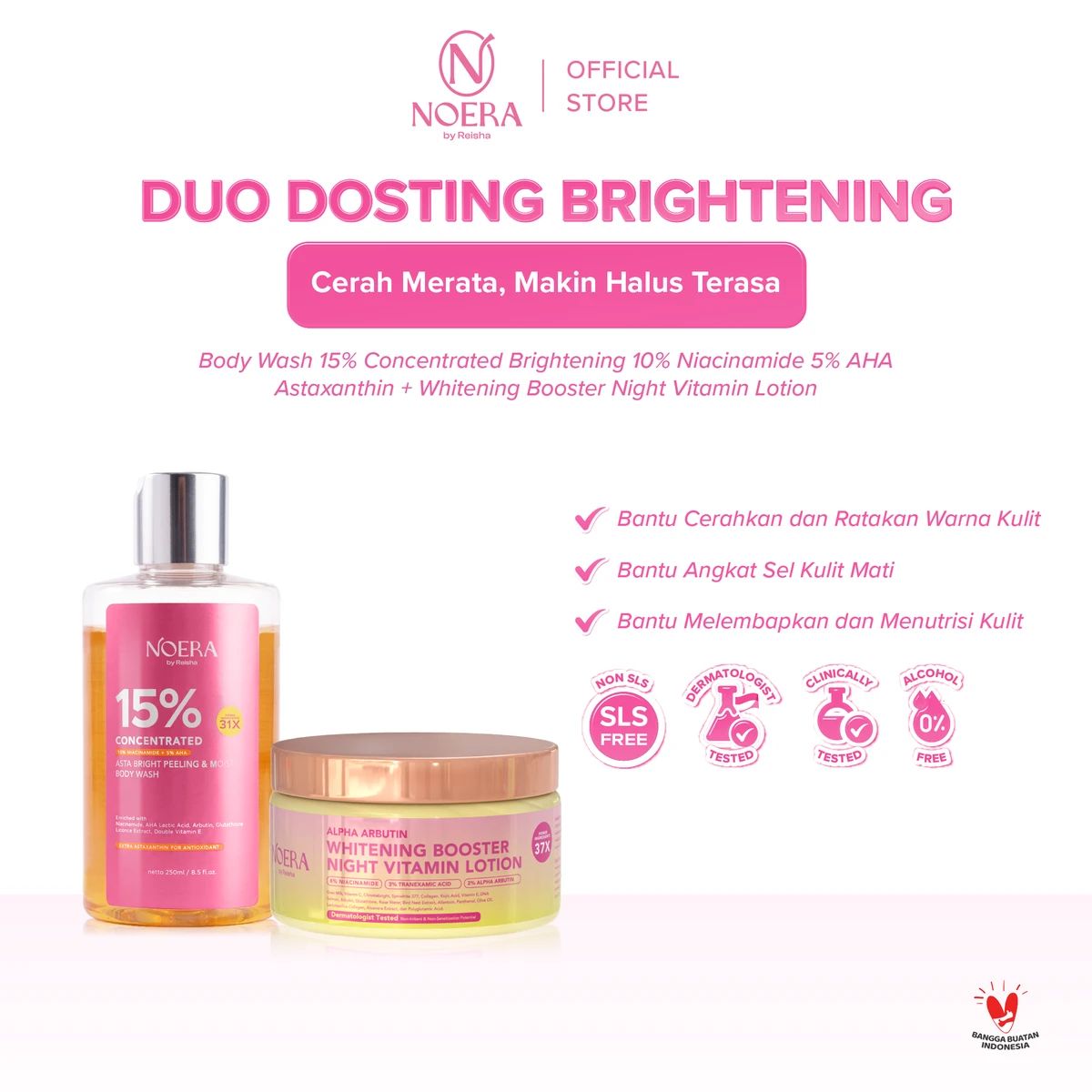 manfaat l-glutathione moist whitening lotion spf 50 Promo Noera Bundling Body Wash + Booster Night Vitamin | Body Wash 15% Concentrated Brightening 10% Niacinamide 5% Aha Astaxanthin Diskon 23% Di Seller Noera By Reisha ID Flagship Store - Soreang, Kab. Bandung gene name for mouse