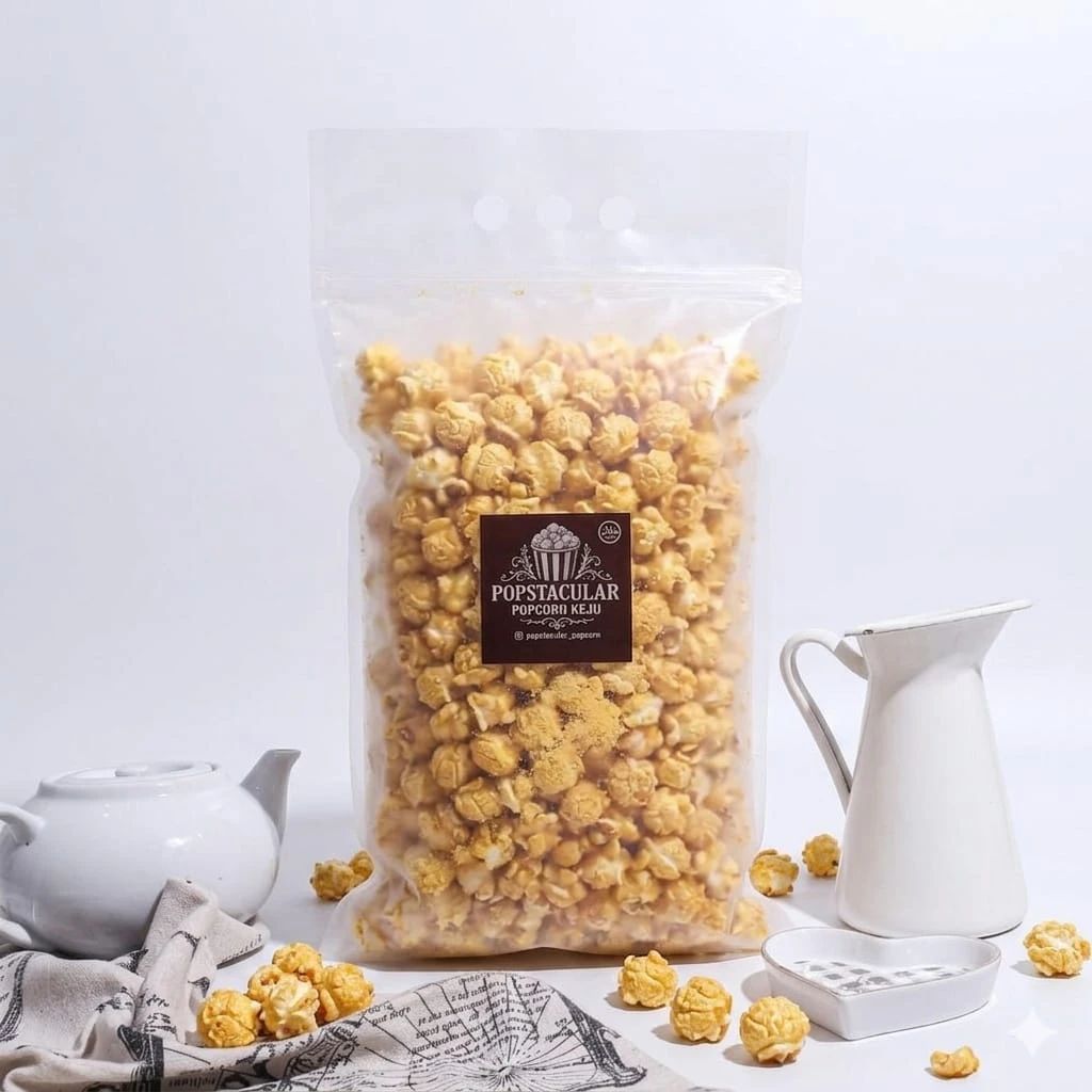 Promo New Popcorn Popstacular Rasa Caramel Keju Asin Dan Coklat - 500gr ...