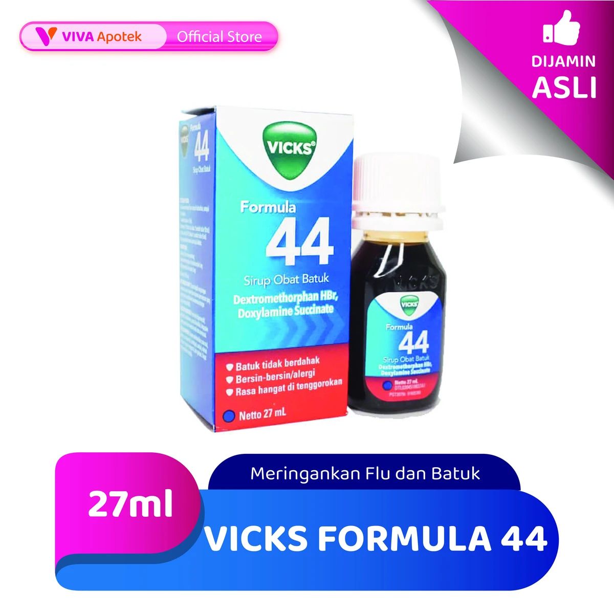 Vic Formula Jual Vicks Formula 44 Meringankan Flu Dan Batuk (27 Ml) Di Seller Viva ...