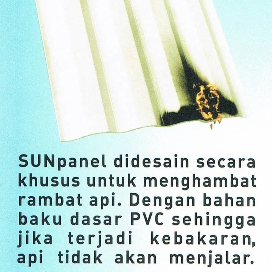 Jual Atap Upvc Sun Panel 10mm Lebar Efektif 84cm Translucent Tahan Asam ...