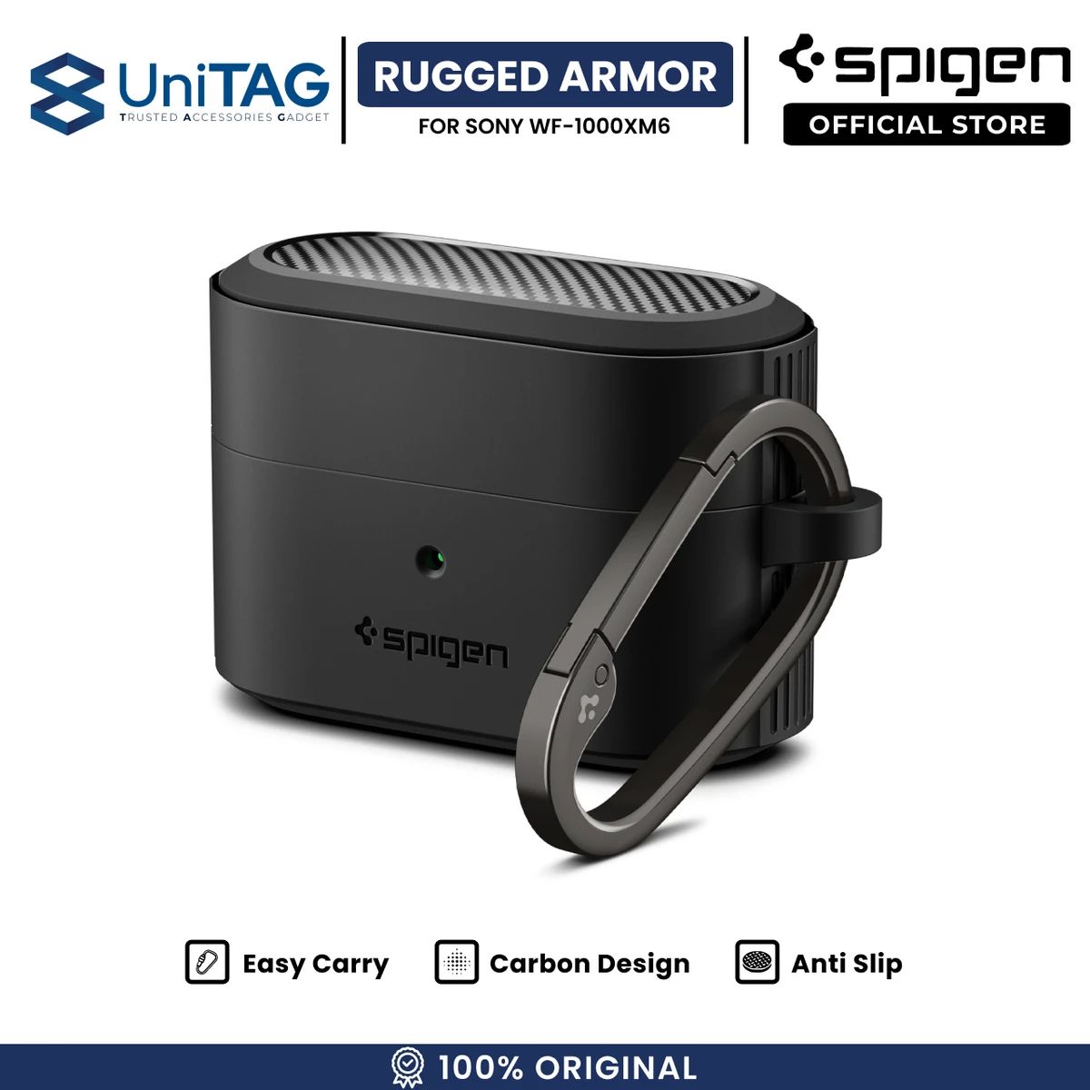 Promo Spigen Case For Sony Earbuds Wf-1000xm6 Rugged Armor Black