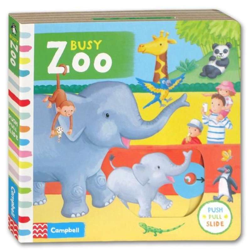 Jual Buku Campbell Busy Zoo Push Pull Slide Book di Seller Mideer123