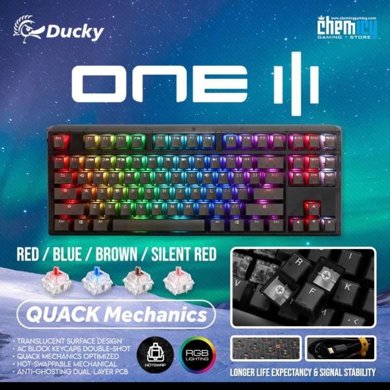 Jual Ducky One 3 Aura TKL Black RGB Hotswap Mechanical Gaming Keyboard ...