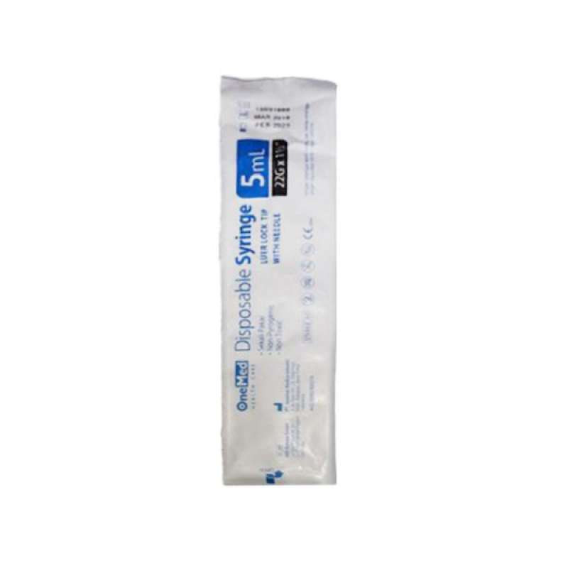 Jual ONEMED DISPOSABLE SYRINGE WITH NEEDLE 5 ML di Seller Klinik Apotek ...