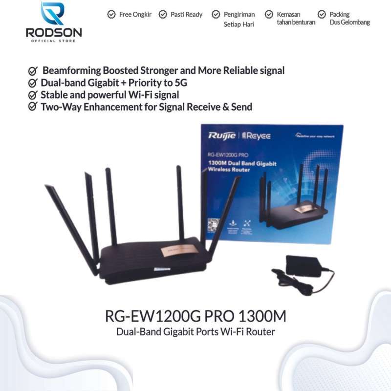 Promo Router Ruijie RGEW1200G PRO 1300M Dualband Gigabit Wireless