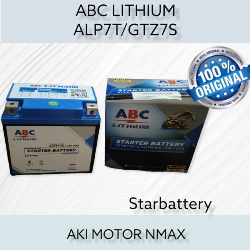 Jual Aki Lithium ABC Yamaha NMax/Aerox ALP7T 12v6ah di Seller Rizky
