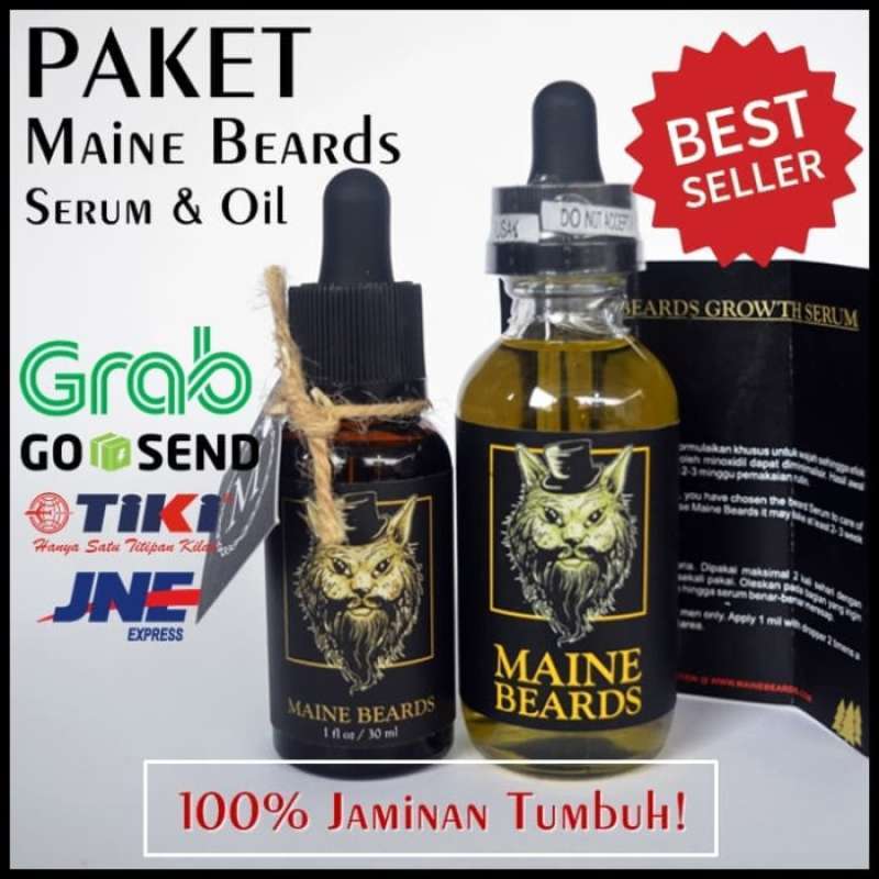 Promo PAKET SERUM MINOXIDIL DAN OIL MAINE BEARDS Diskon 33 di Seller