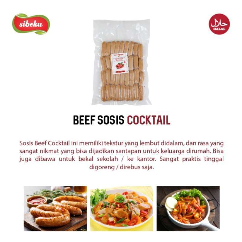 Promo Sosis Daging Sapi Beef Cocktail Halal 500gram Frozen Food ...