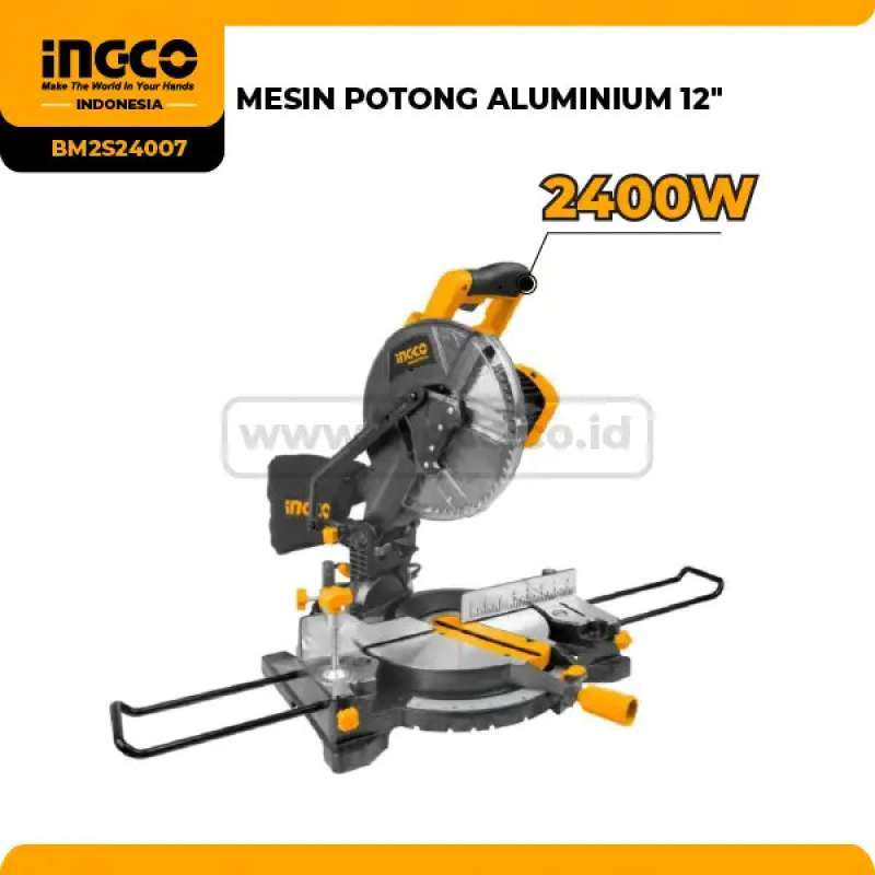 Jual Sliding Mitre Saw 12 INGCO BM2S24007 Mesin Miter Saw Potong