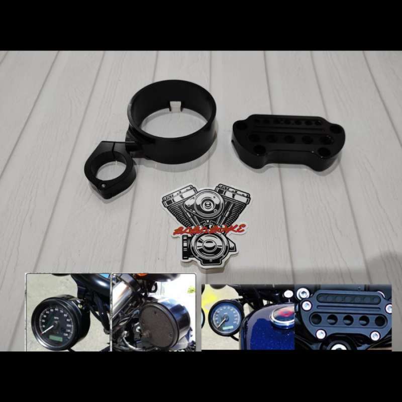 Promo relocator speedometer harley sportster dengan clamp indikator