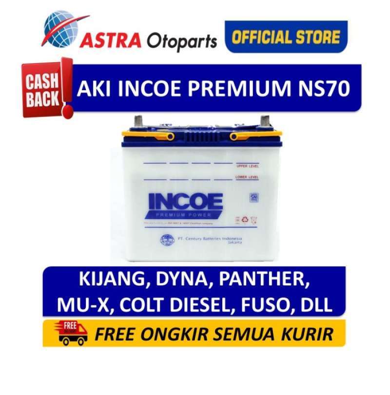 Promo Aki Mobil Incoe Premium NS70 Dyna, Colt Diesel, MU-X, Fuso INPR