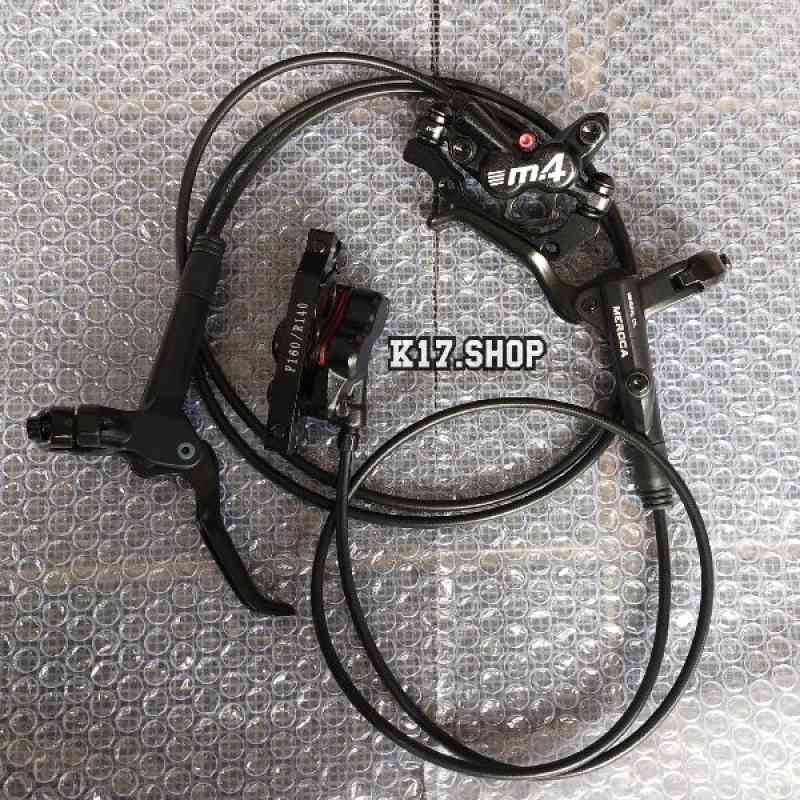 Jual Brakeset MEROCA M4 Mountain Bike Hydraulic Disc Brake 4 Piston ...