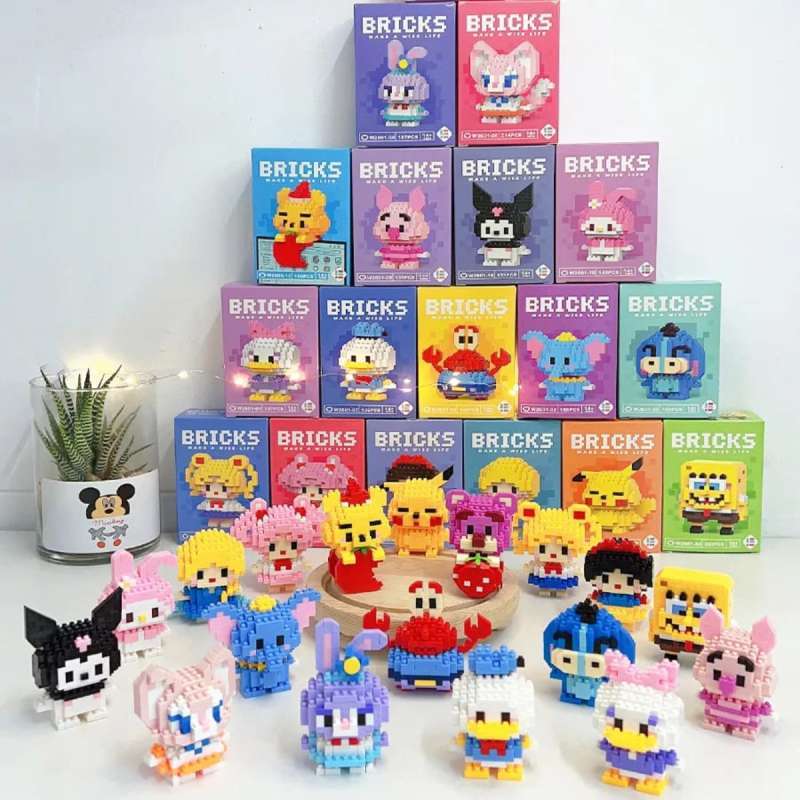 Jual Mainan Block Bricks Education Nano Block Mini Model Karakter ...