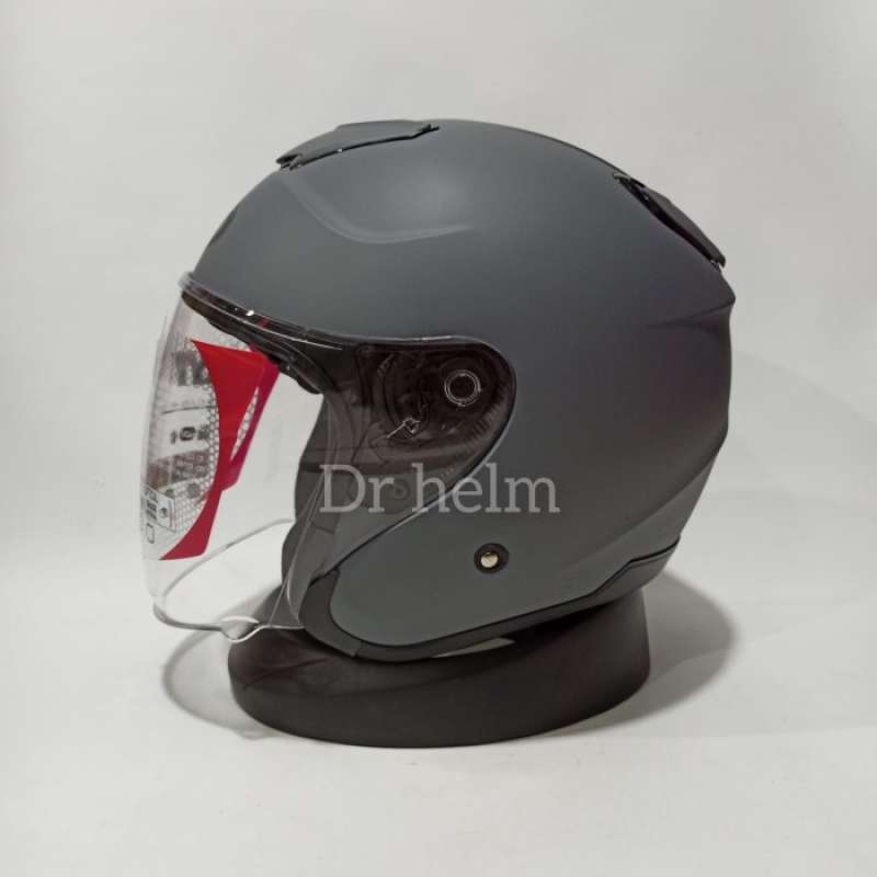 Promo Helm Kyt Kyoto R Solid Matt Gorilla Grey Abu Doff Half Face