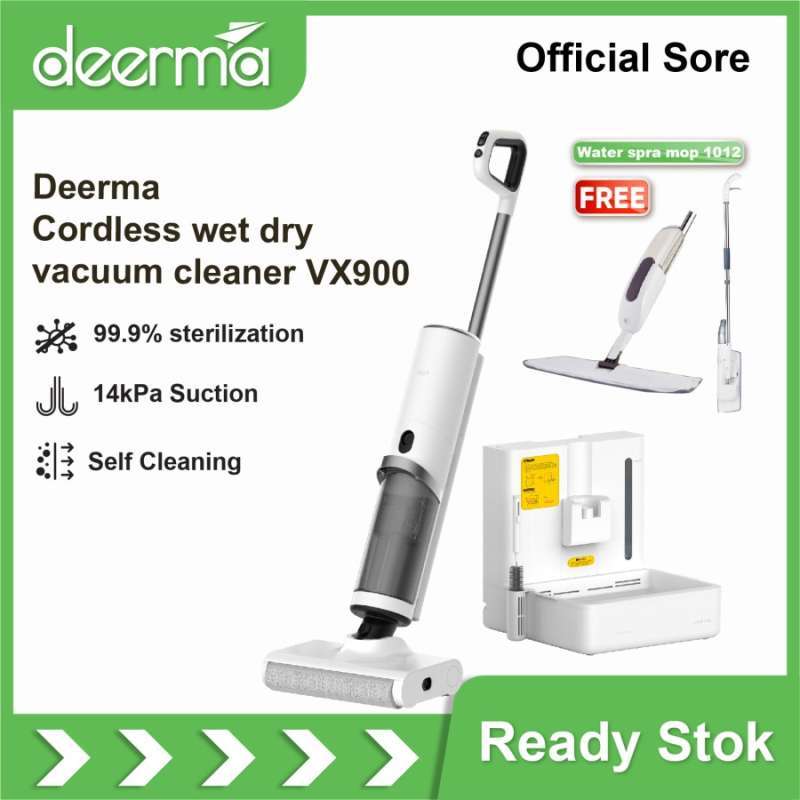 Promo Deerma VX900 wet dry vacuum cleaner auto station double roller