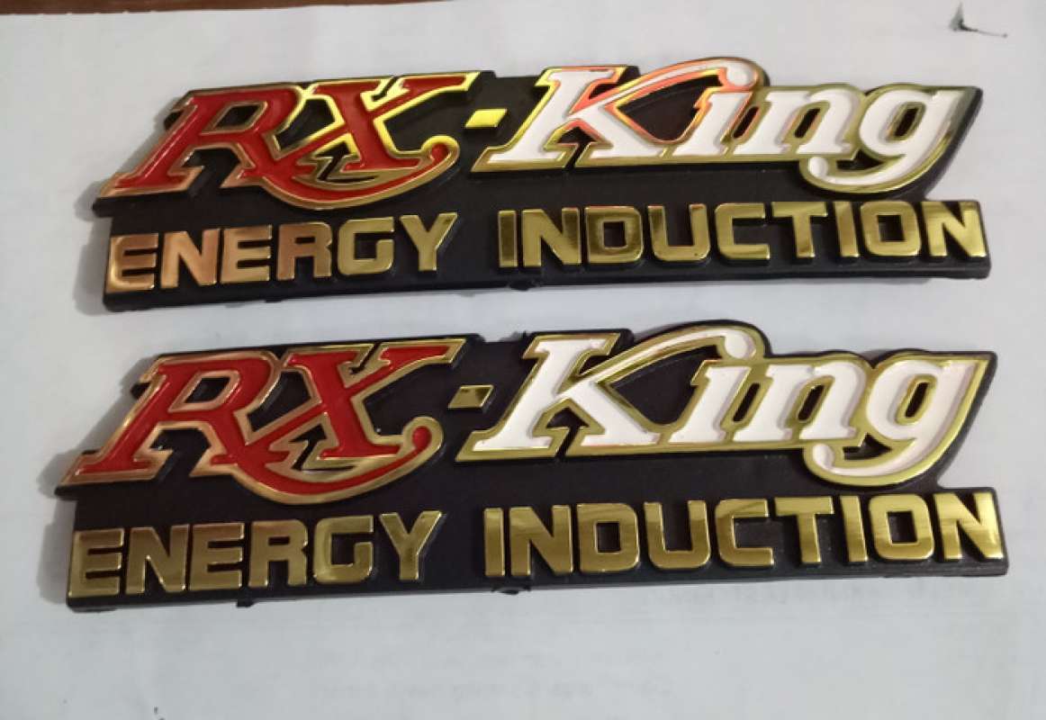 Promo Logo Emblem Box Aki Tutup Aki Rx King Energy Induction Merah (set