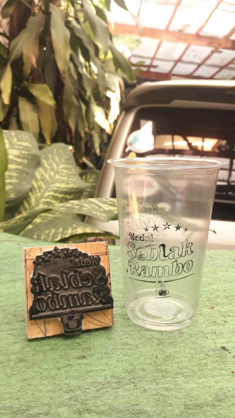 Promo Jual Sablon Stempel Cup Minuman Plastik Waterproof Cold Paper Cup ...