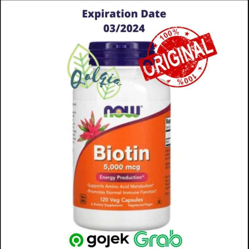 Promo now biotin 5000 mcg 120 veg capsules Diskon 1% di Seller Uhuru ...