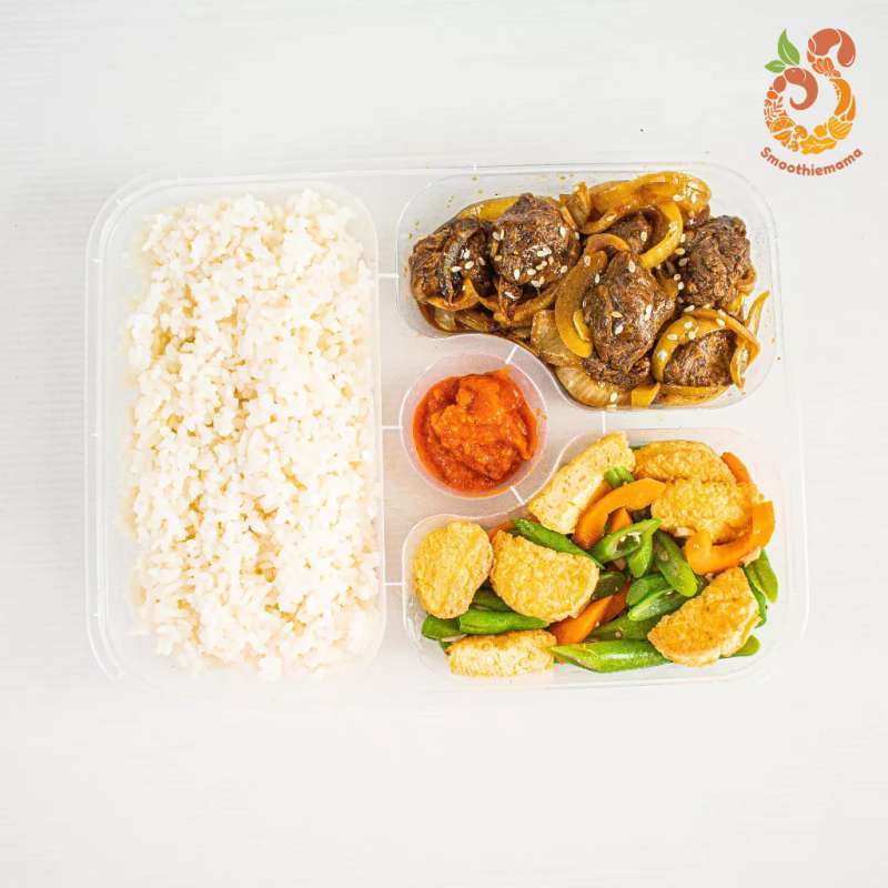 Jual Nasi Box Plant Based Vegan Beef Smoothiemama Vegan Rice Box ...