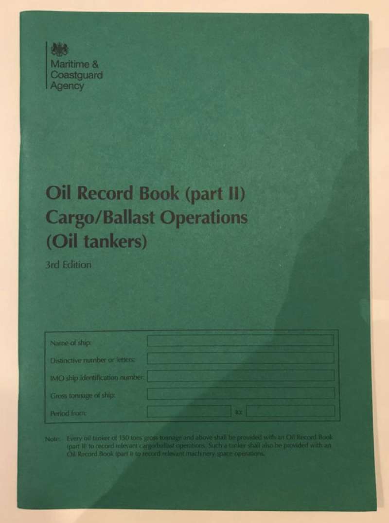 Promo Buku Oil Record Book Part II Cargo / Ballast Operations Oil