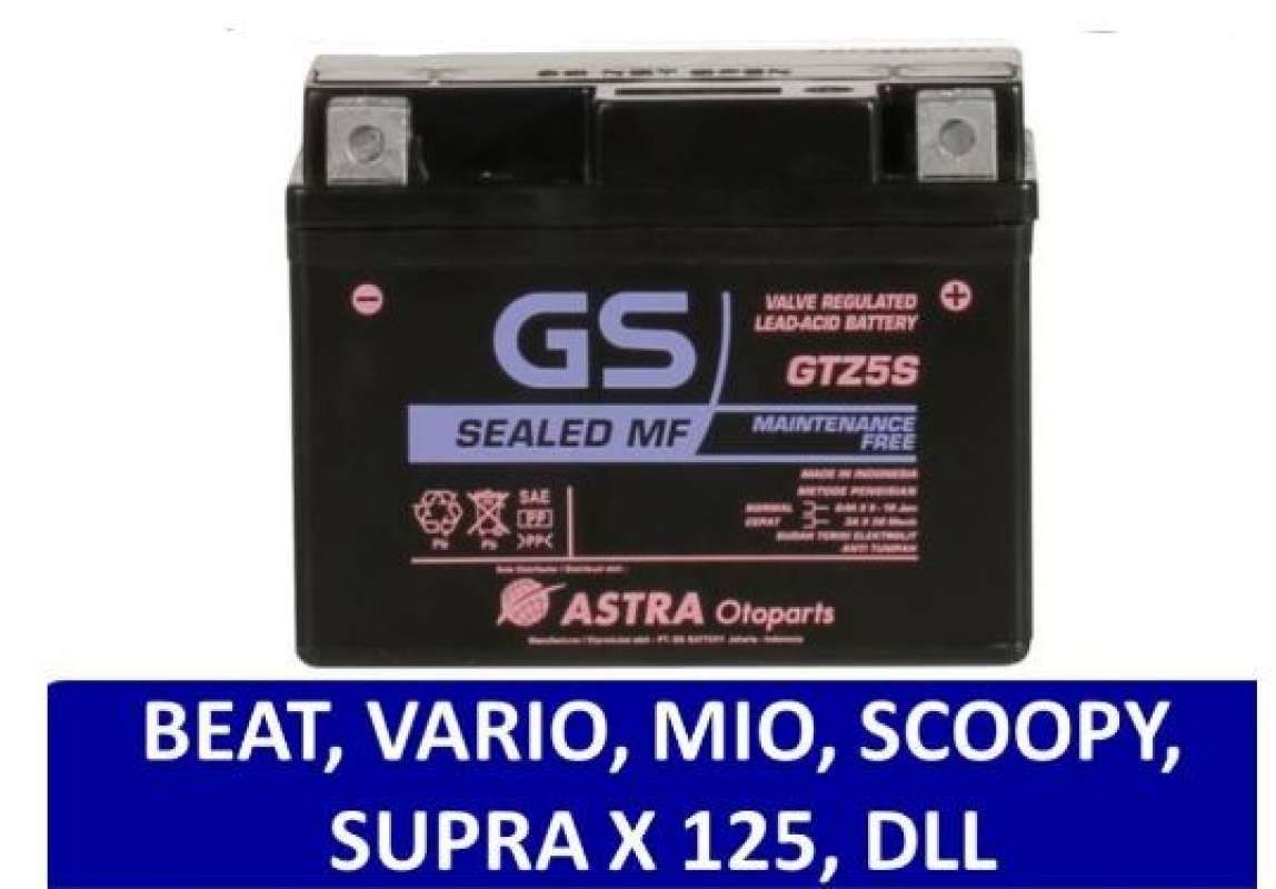 Promo Aki Gs Astra Gtz5S Untuk Motor Honda Yamaha Zuzuki Kawasaki