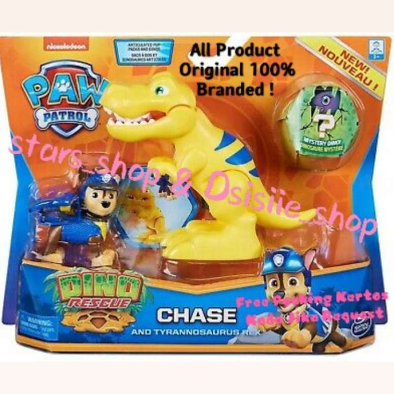 Jual Paw Patrol Dino Rescue Chase And Tyrannosaurus Rex / Figure di
