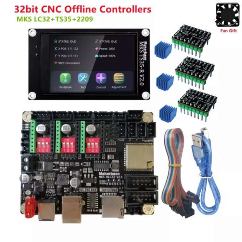 32-Bit GRBL CNC-Steuerplatine – 3-Achsen Schrittmotor-Treiber, USB, Dual-Y- Achse, Für CNC 3018/2418/1610 Graviermaschinen