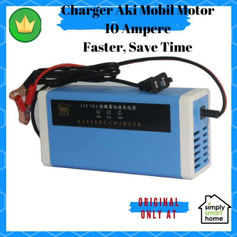 Jual Charger Aki Accu Mobil Motor Lead Acid 12V 10A Faster More