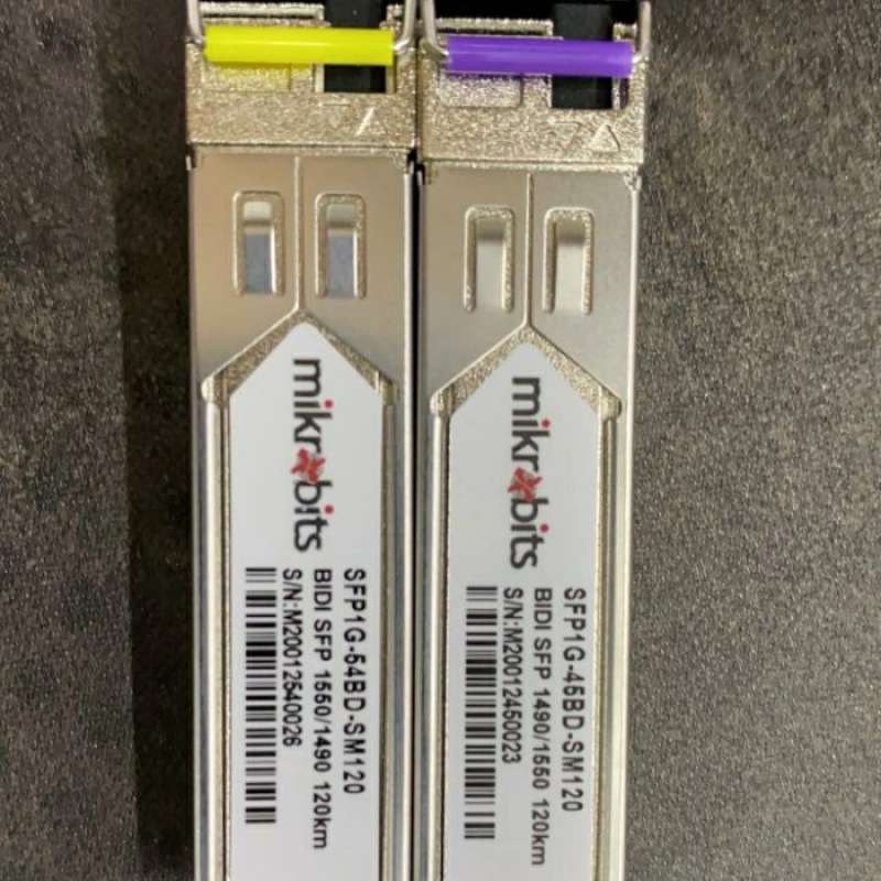 Promo Mikrotik Mikrobits SFP Transceiver SFP-1G-BD-SM-120KM Diskon 23% ...